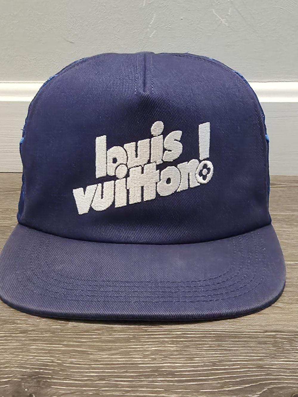 Louis Vuitton Blue Monogram Logo Baseball Cap